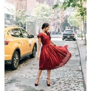 Rachel Parcell Scarlett Embroidered Fall Dress